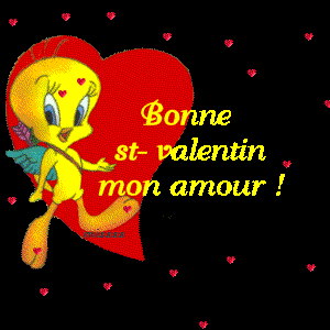 Gif animé bonne Saint Valentin mon amour Titi 
